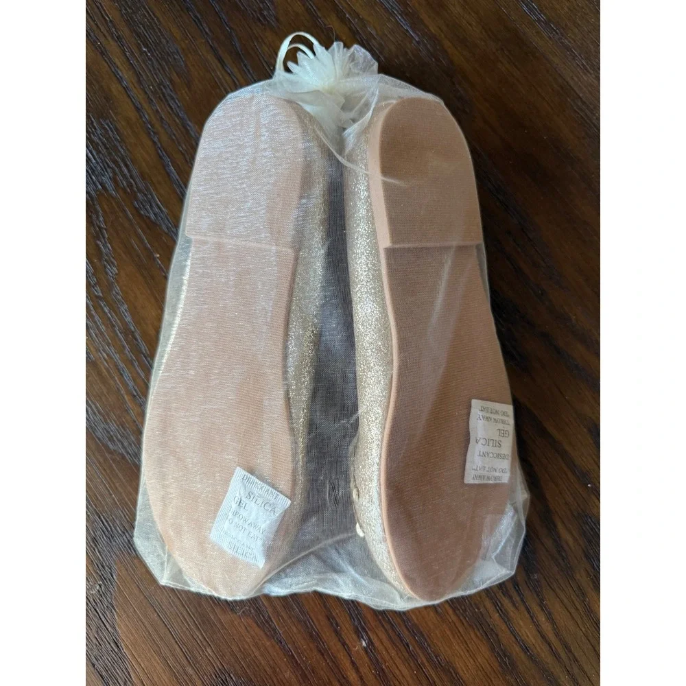 Joyfolie Ballet Flats Kids Size 4 Champagne Gold New Sequin Mary Jane Shoes